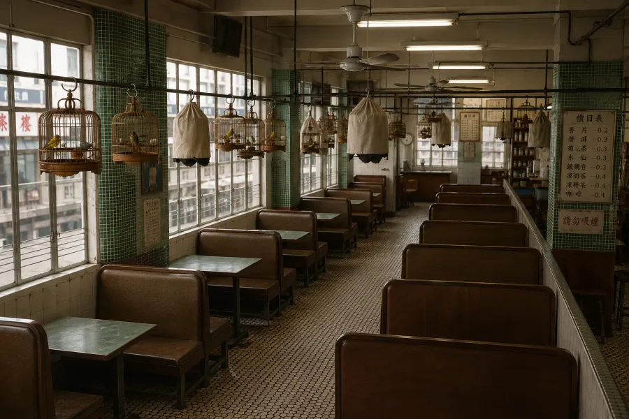 Environment concept: period Hong Kong interior for the urban chapters.